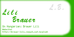 lili brauer business card